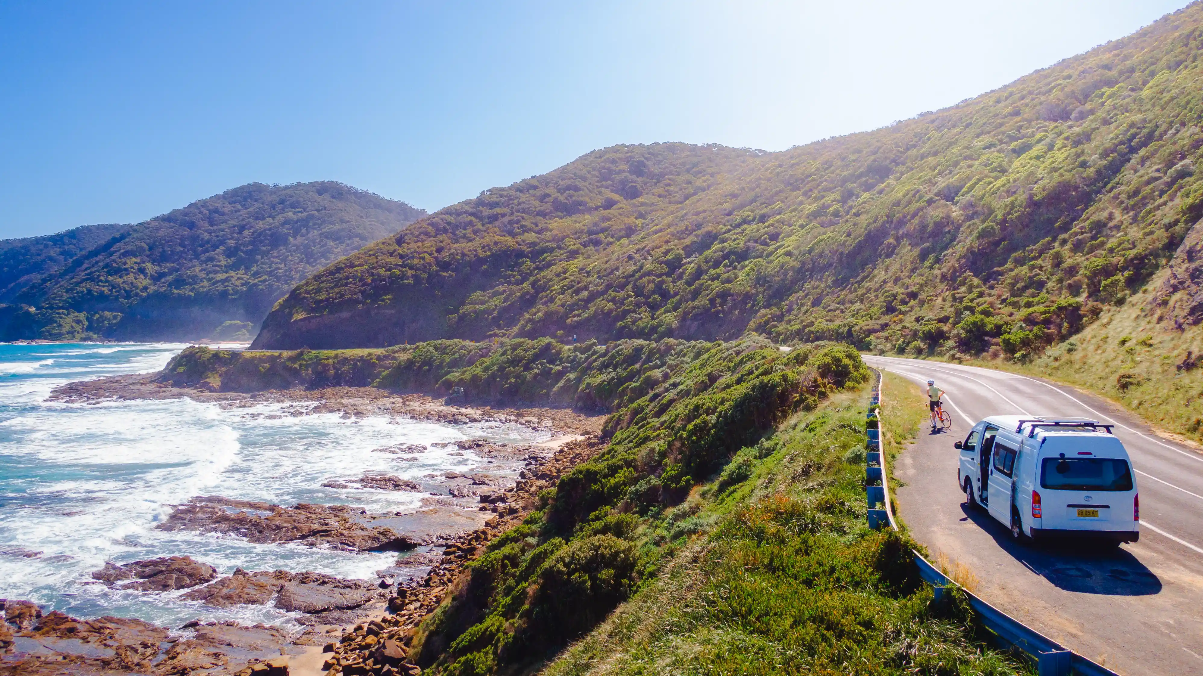 Taking in the view along the Great Ocean Road Victoria Australia