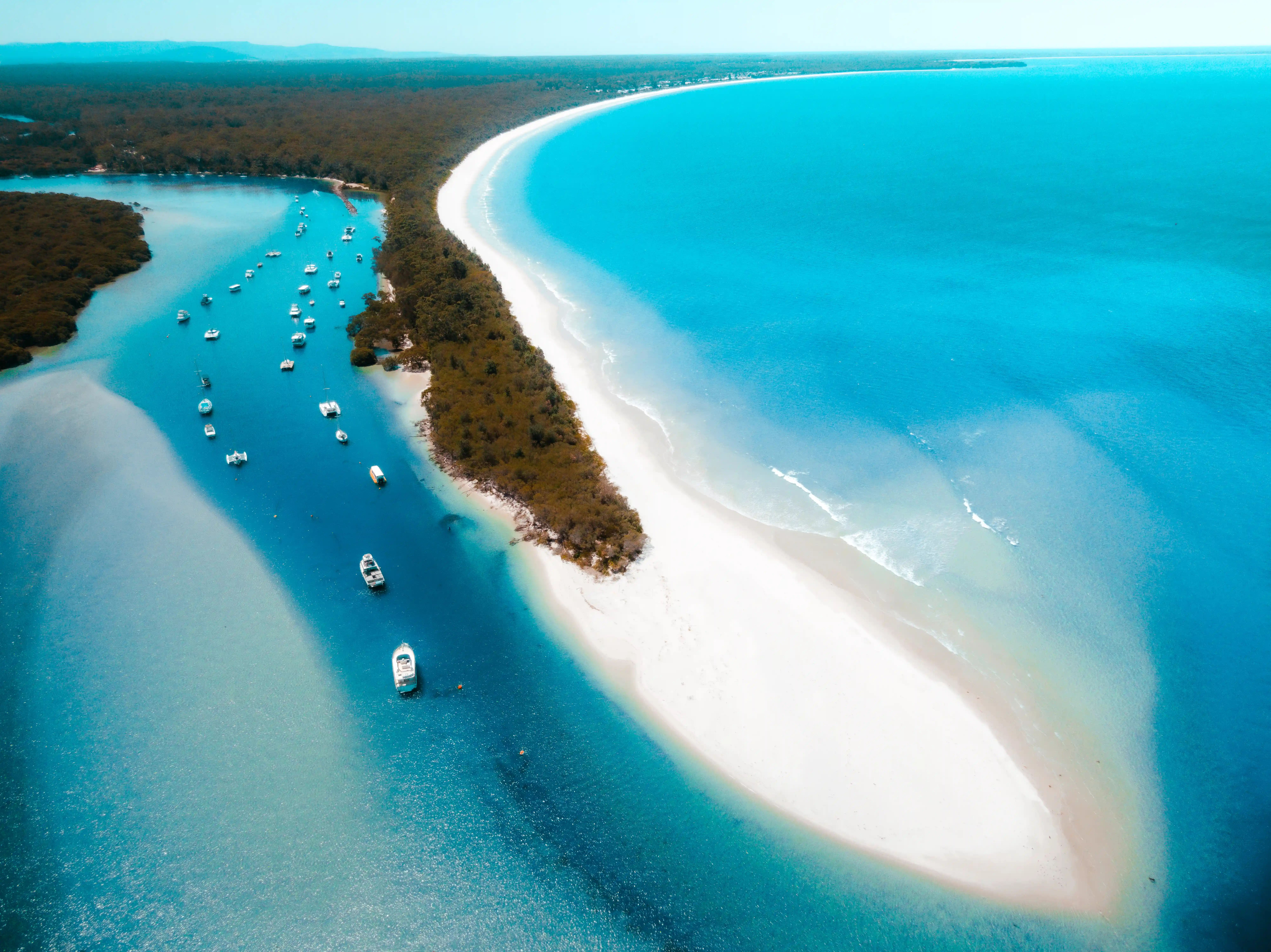 White quartz sand at Jervis Bay New South Wales Australia