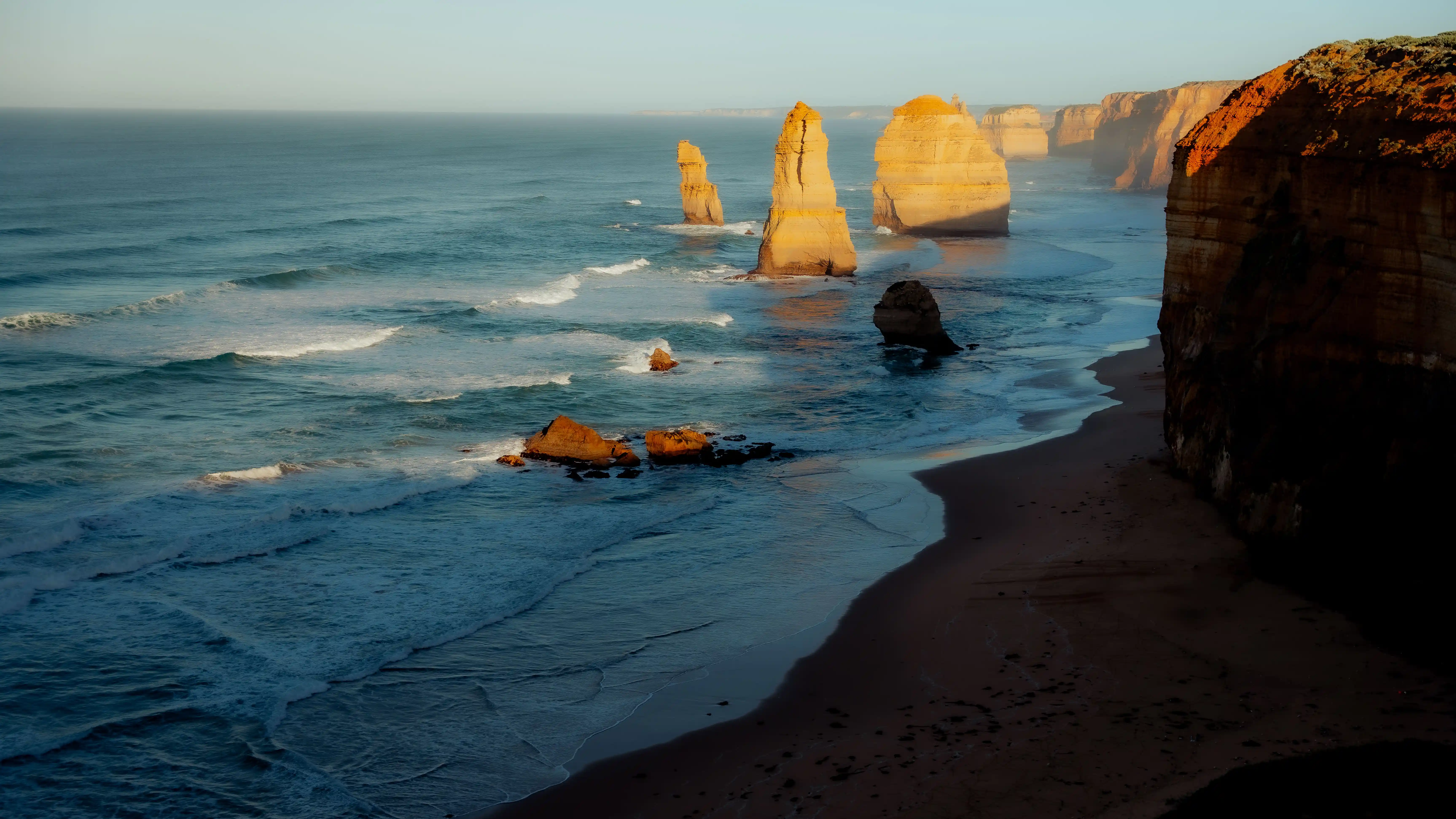 Twelve Apostles limestone stacks in early morning light Great Ocean Road